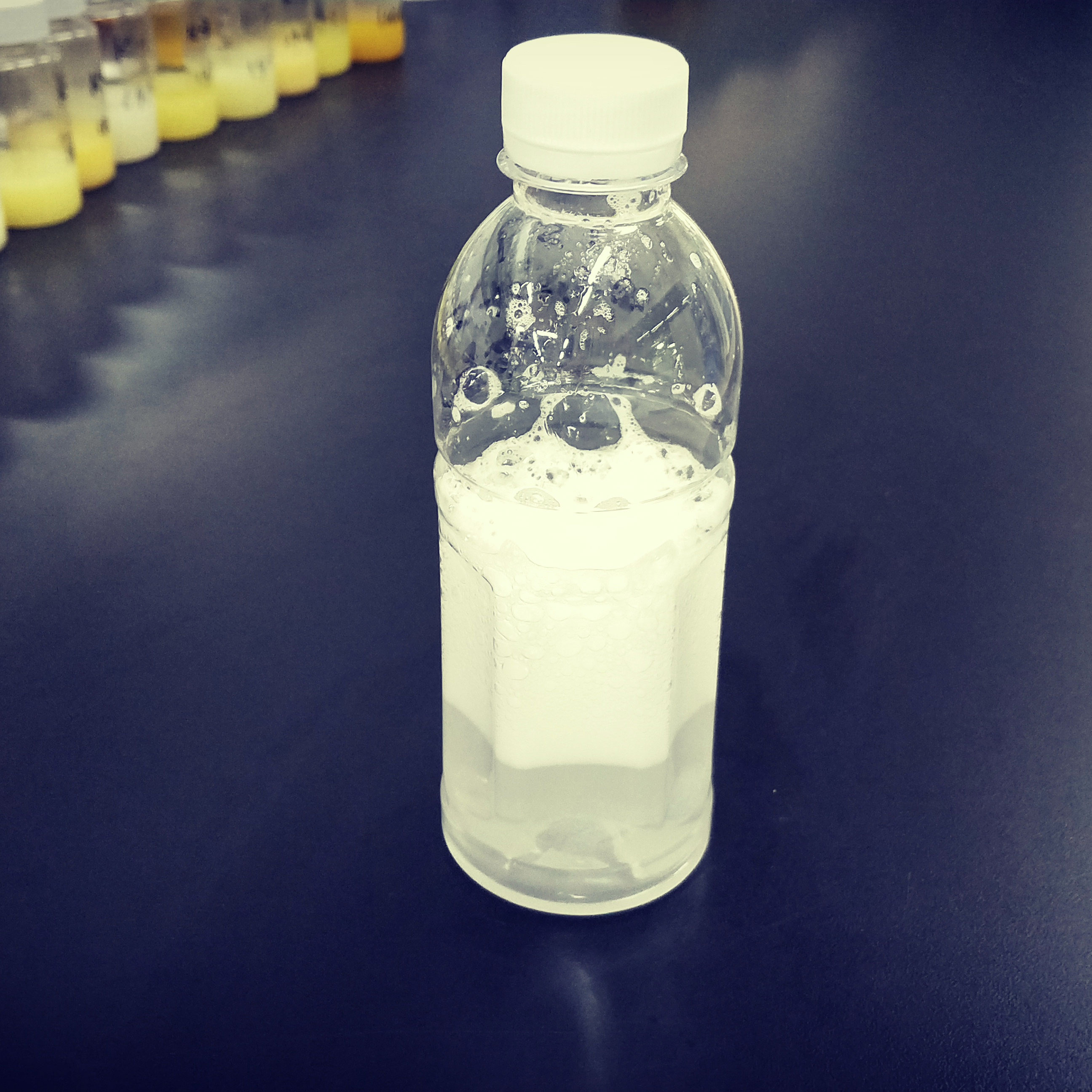 （圖：電鍍廢水泡沫小樣）